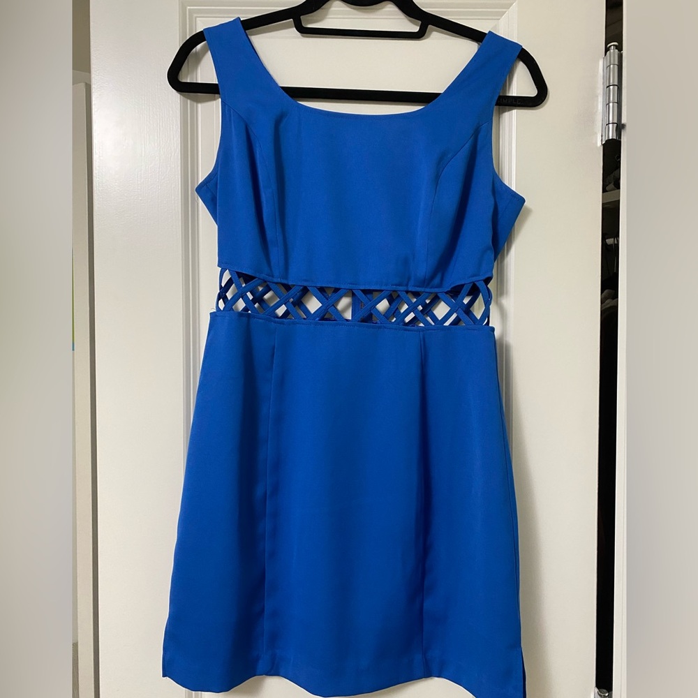 6 Shore Road royal blue cutout mini dress
